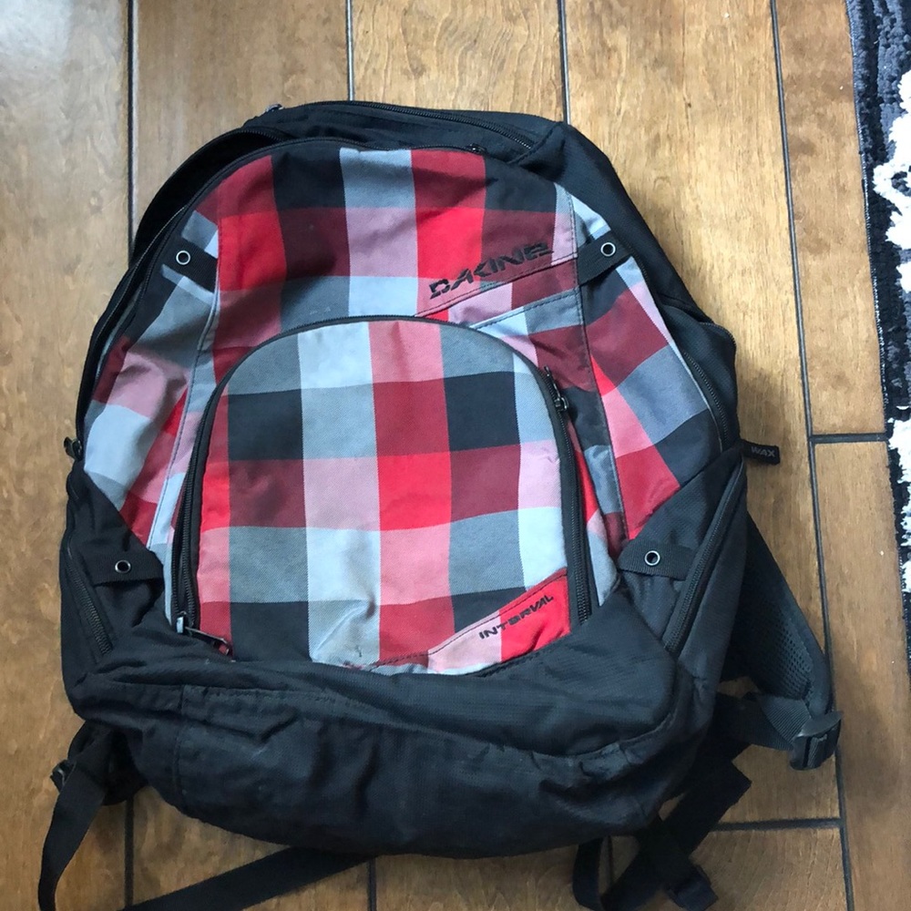 Dakine Red Checked Backpack